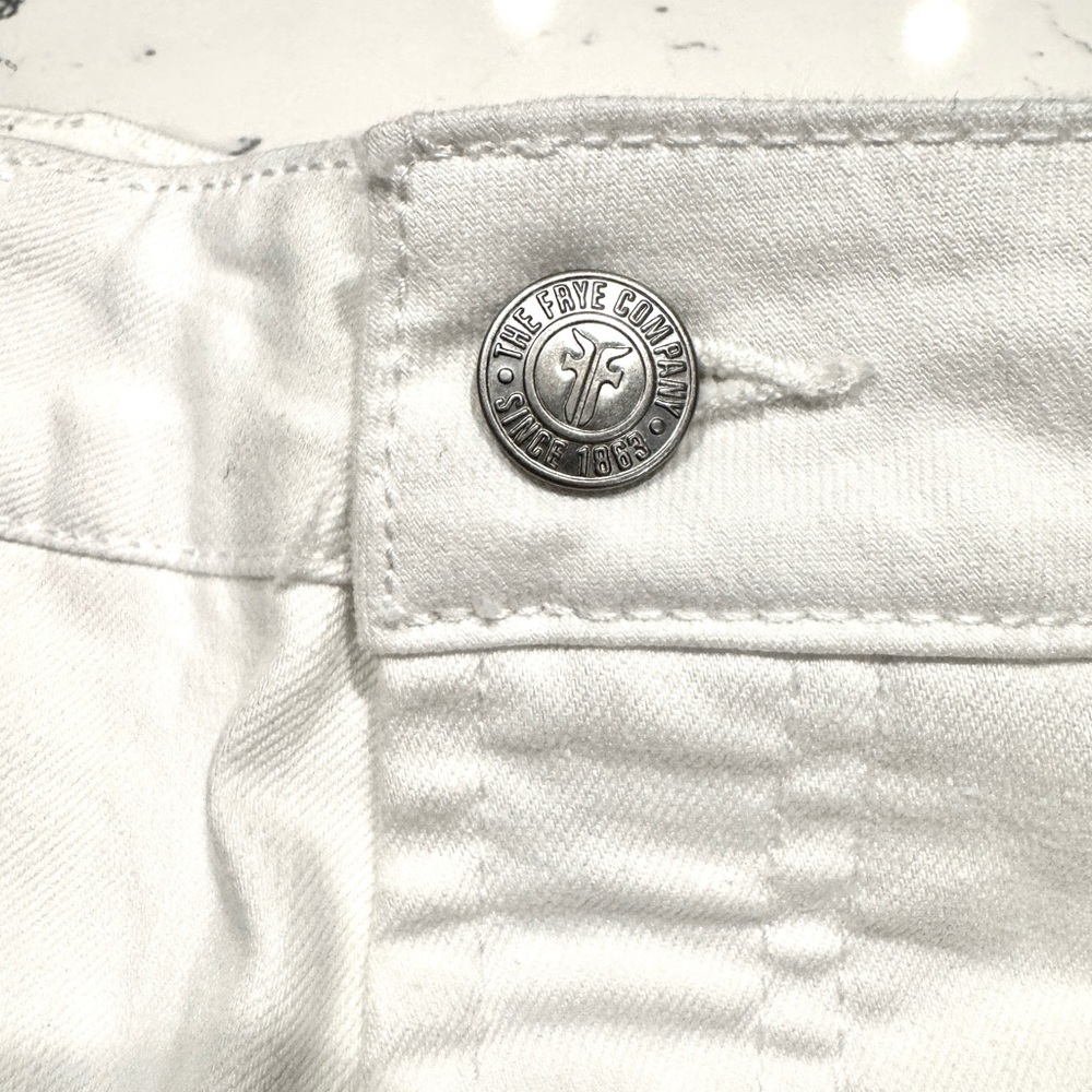 Frye Women’s High-Rise White Amari Cropped Jeans Size 12 NWOT - Picture 8 of 13